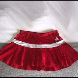 Red Adidas tennis skirt